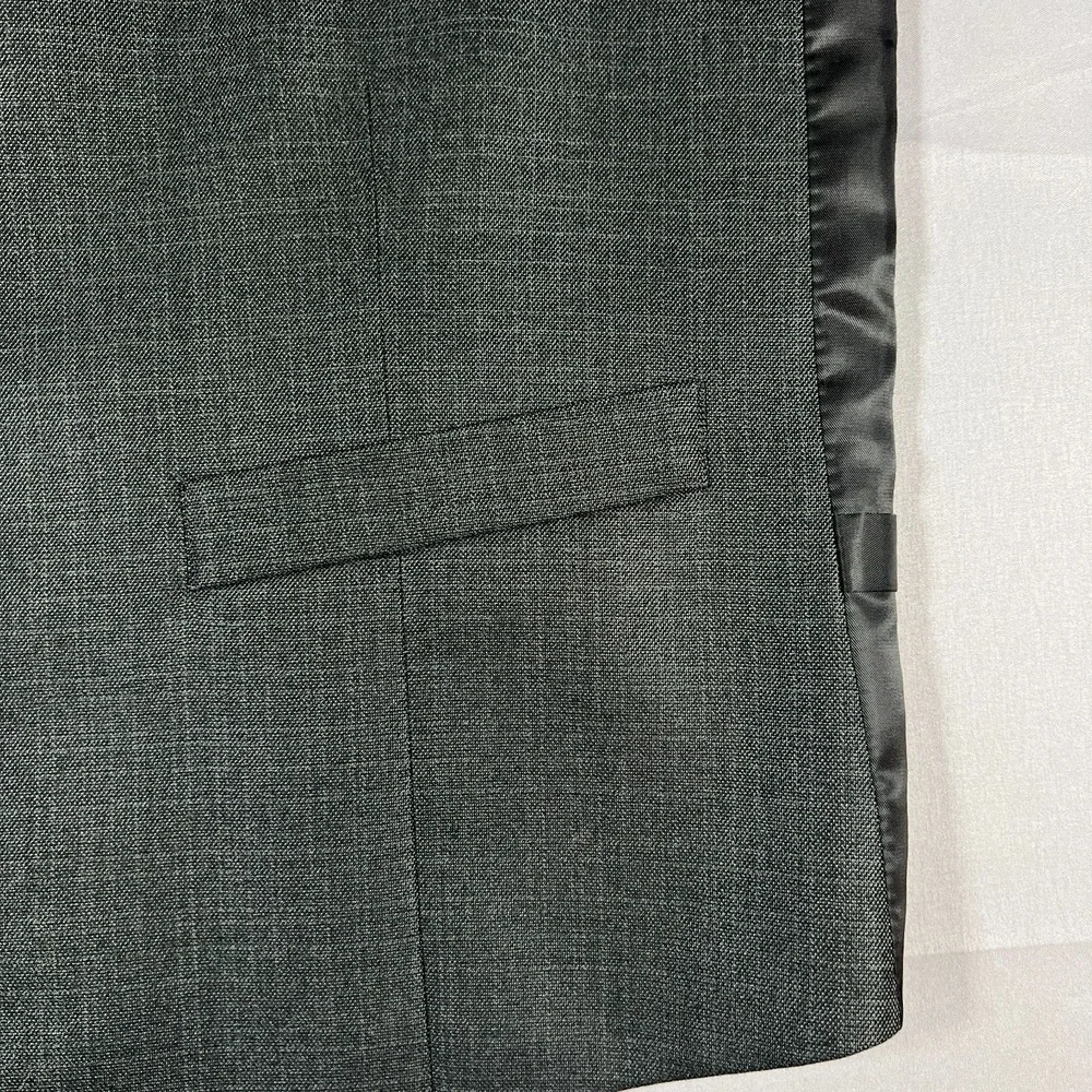 Kenneth Cole Reaction Waistcoat Mens Small Gray Double Vented Fully Lined Formal